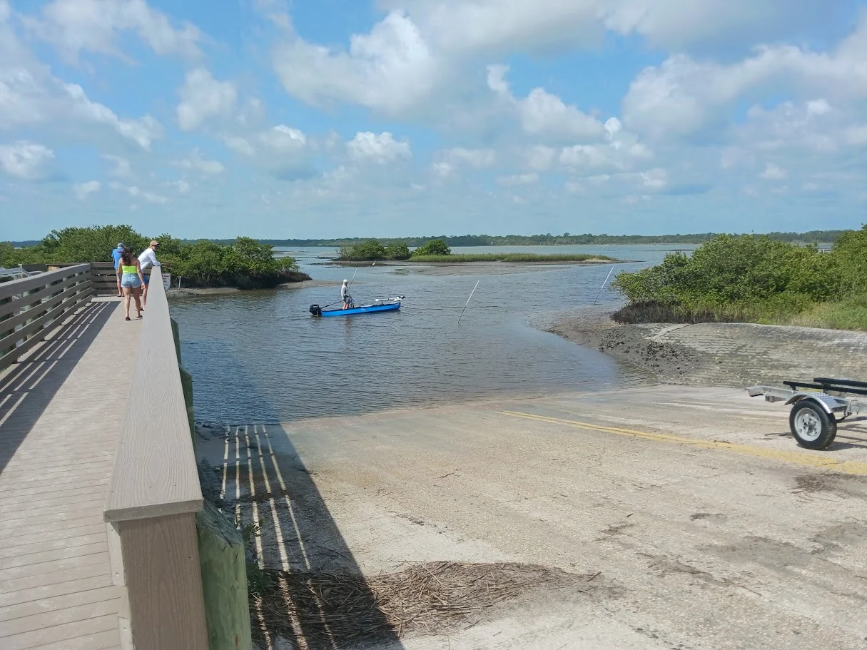 public boat ramp along matanzas river, st augustine